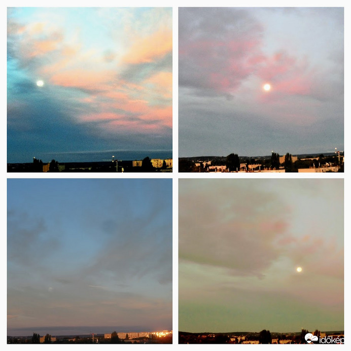 lemenő hold napkeltekor