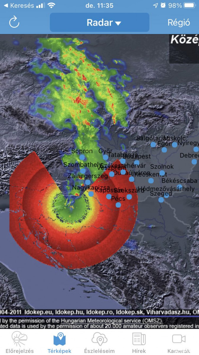 Észlelési fényképek