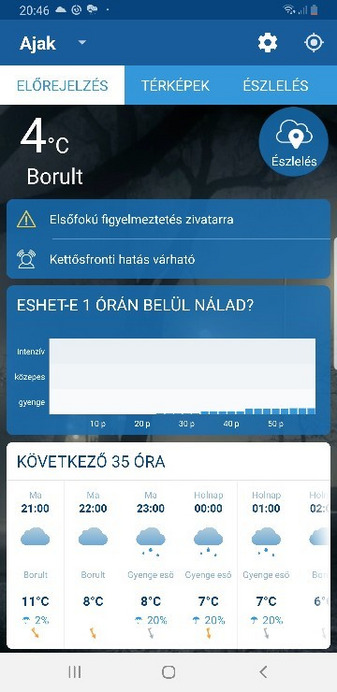 Észlelési fényképek