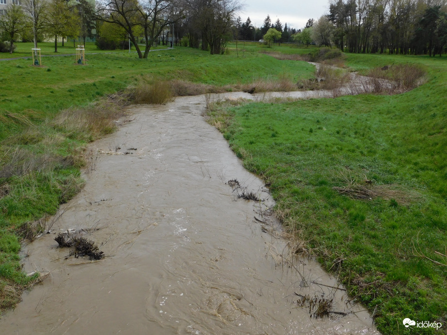 Nagyon megduzzadt a Gyöngyös patak