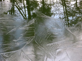 Jég és víz határa a Horgásztavon