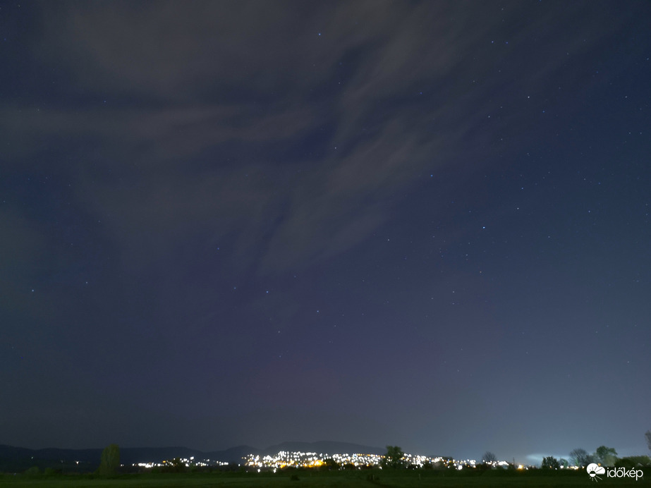 Aurora borealis vége Szentendre dél