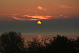 Ködös napkelte Balatongyörökön 11.16.