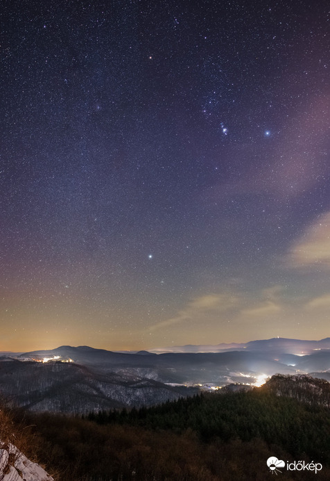 Orion a hegyek felett