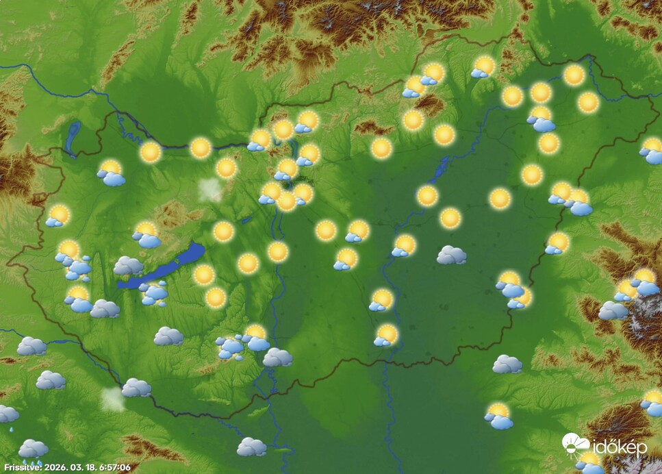 Időjárási grafikonok, térképek