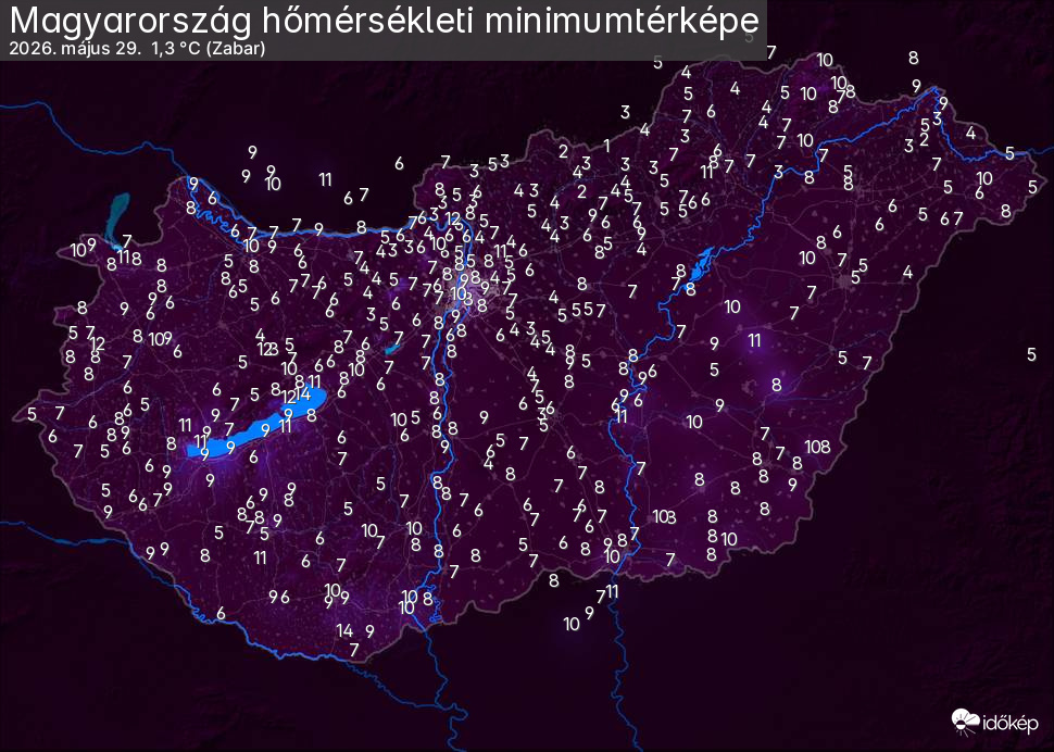 Időjárási grafikonok, térképek