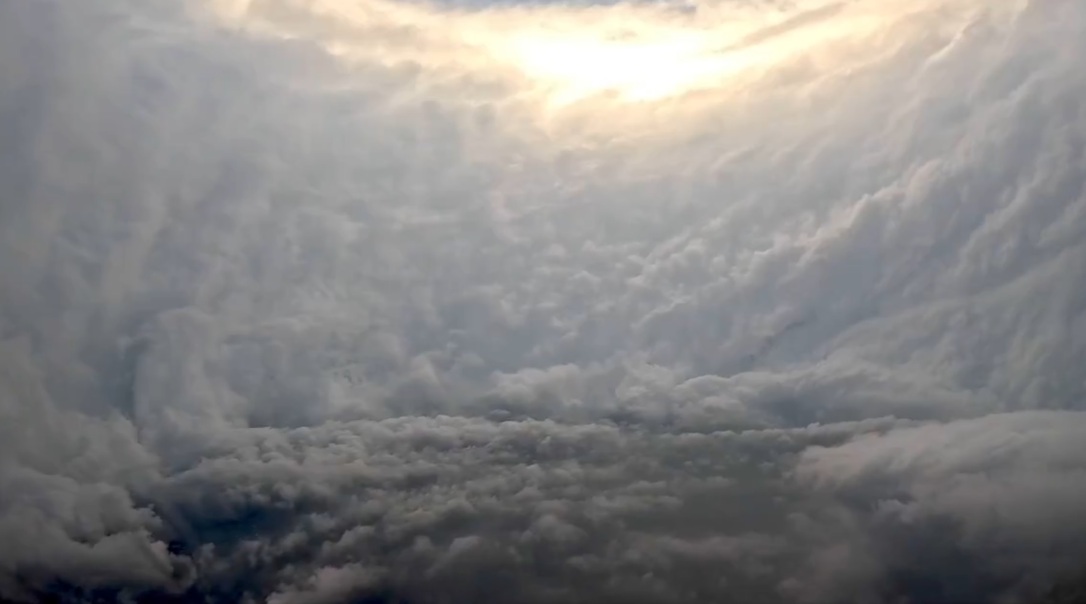 A Melissa hurrikán szeme