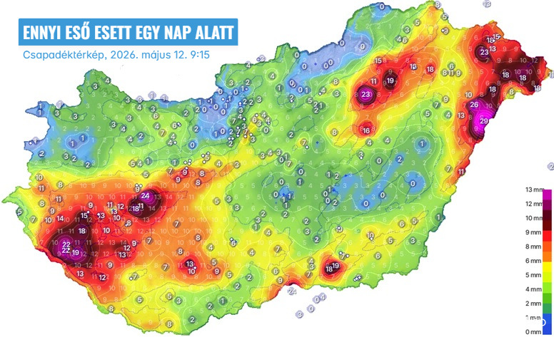 Időjárási grafikonok, térképek