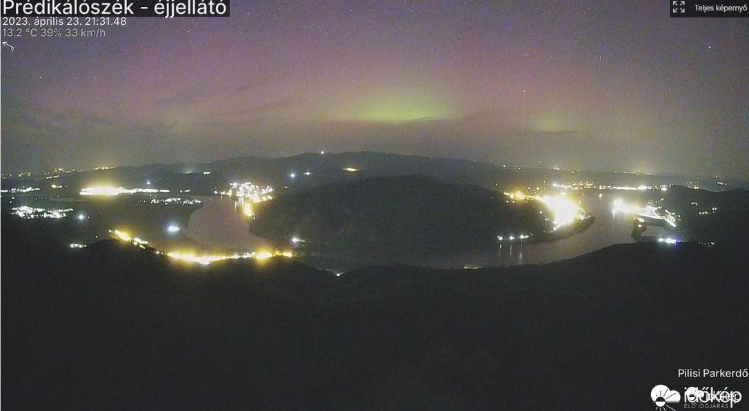 Prédikálószék - sarki fény