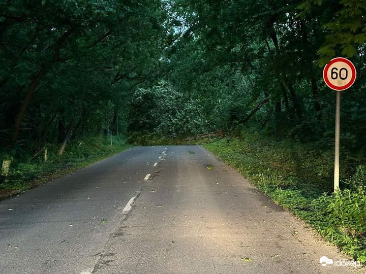 Tata sem úszta meg károk nélkül, 70-80km/h-s szél tombolt.