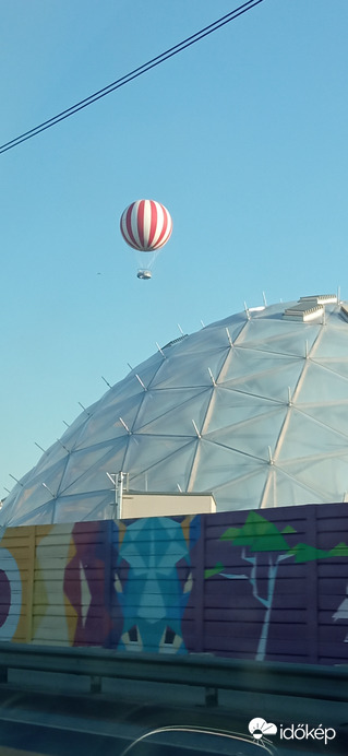 Hőlégballon a Biodom felett - Budapesti Állatkertben 