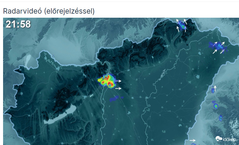 Főváros és a zivatar, teljes átfedésben