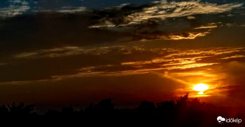 Alsó naposzlopos naplemente