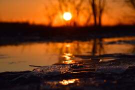 Jégtáblás naplemente, Dévaványa.  :-)