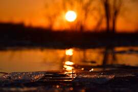 Jégtáblás naplemente, Dévaványa.  :-)