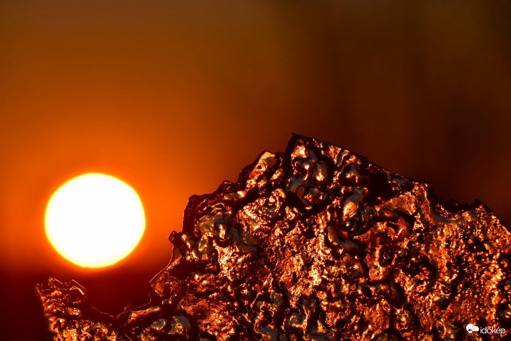 Jégtáblás napnyugta, Dévaványa.
