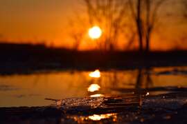 Jégtáblás naplemente, Dévaványa.  :-)