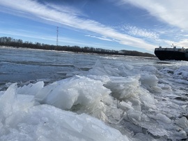 Jégzajlás a Dunán