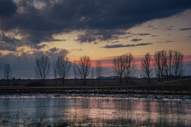 Naplemente után a jégmezőről.