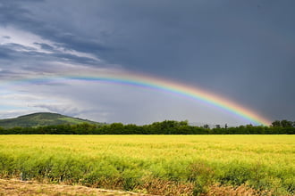 Elbűvölő szivárvány a sátoraljaújhelyi szlovák határnál