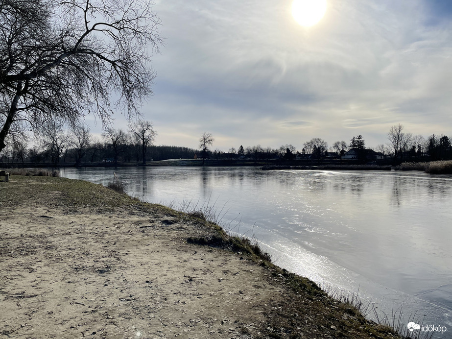 Befagyás alatt a Kis-Tisza holtág
