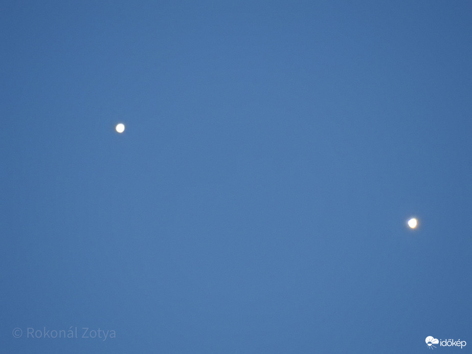 A Jupiter (bal) és a Vénusz (jobb) ilyen közel van most egymáshoz  Ritka pillanat