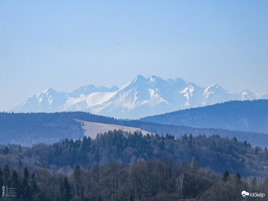 Magas-Tátra a muszyna-i Malnik-hegyről