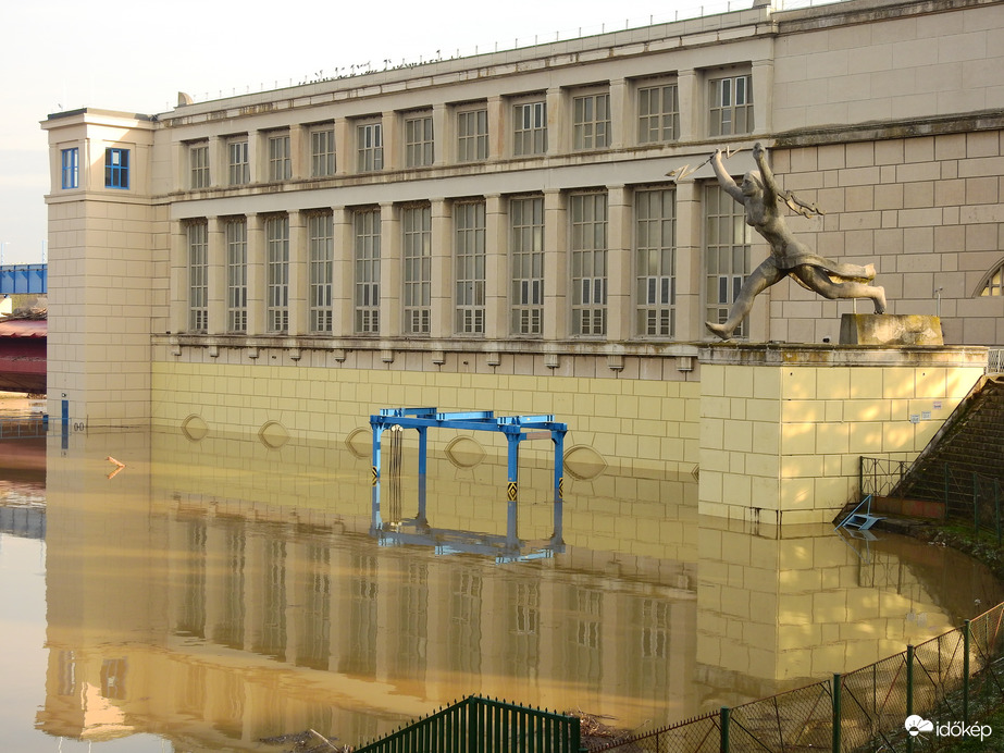 Áradás, jeges ár Tiszalöknél