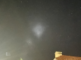 Falcon 9 rakéta motorok kipufogógáza Tiszalök felett 