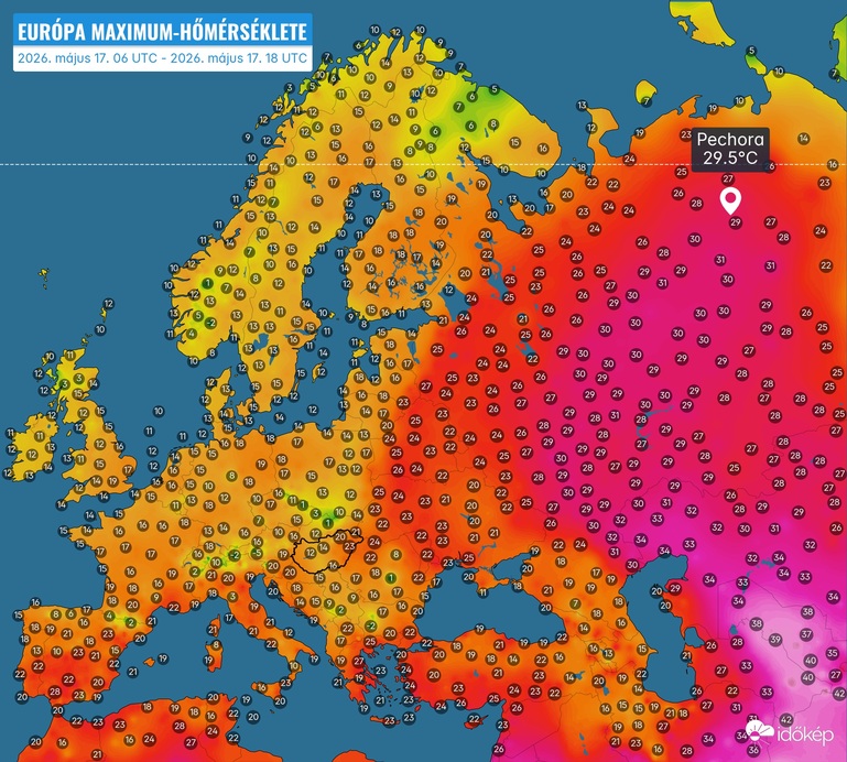 Időjárási grafikonok, térképek