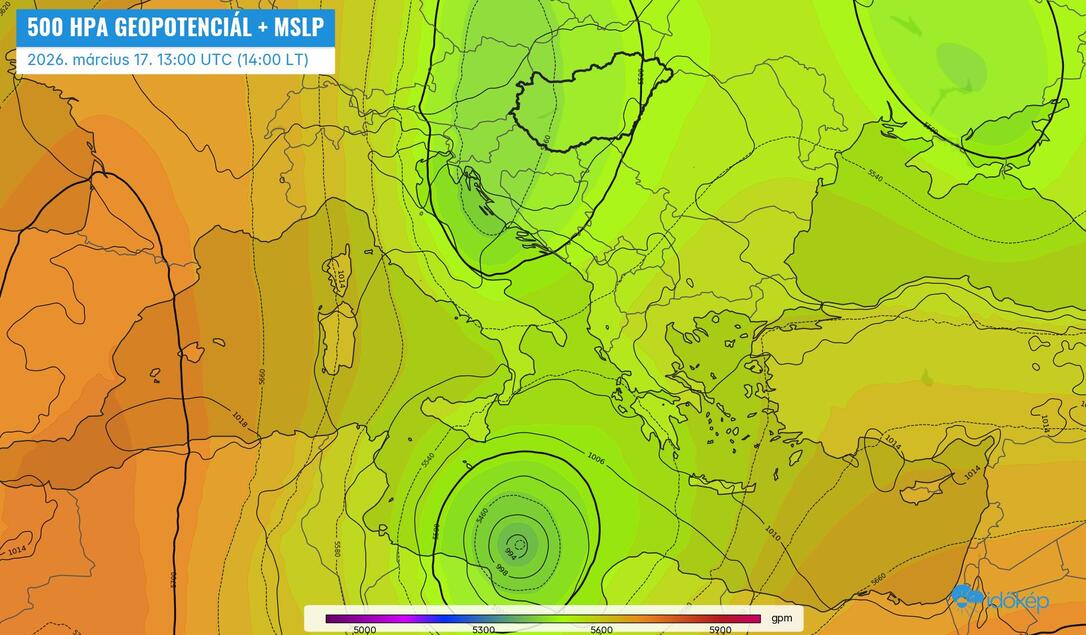 Időjárási grafikonok, térképek