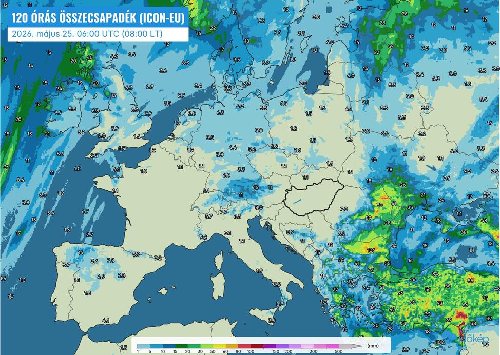 Időjárási grafikonok, térképek