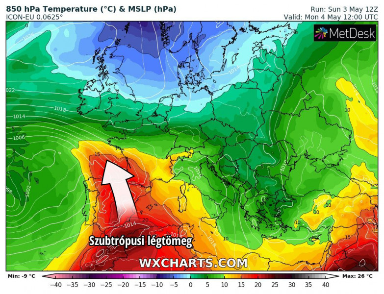 Forrás: wxcharts.com