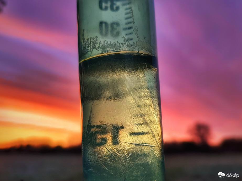 Fagyos reggel a csapadékmerő szemszögéből