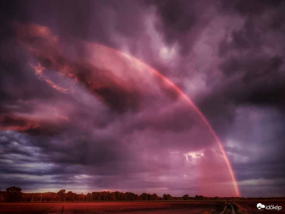 Festmény a málna szivárványról