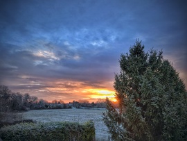 Reggeli táj a hózápor után