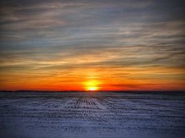 Egy kis téli hangulat az év első naplementéjén