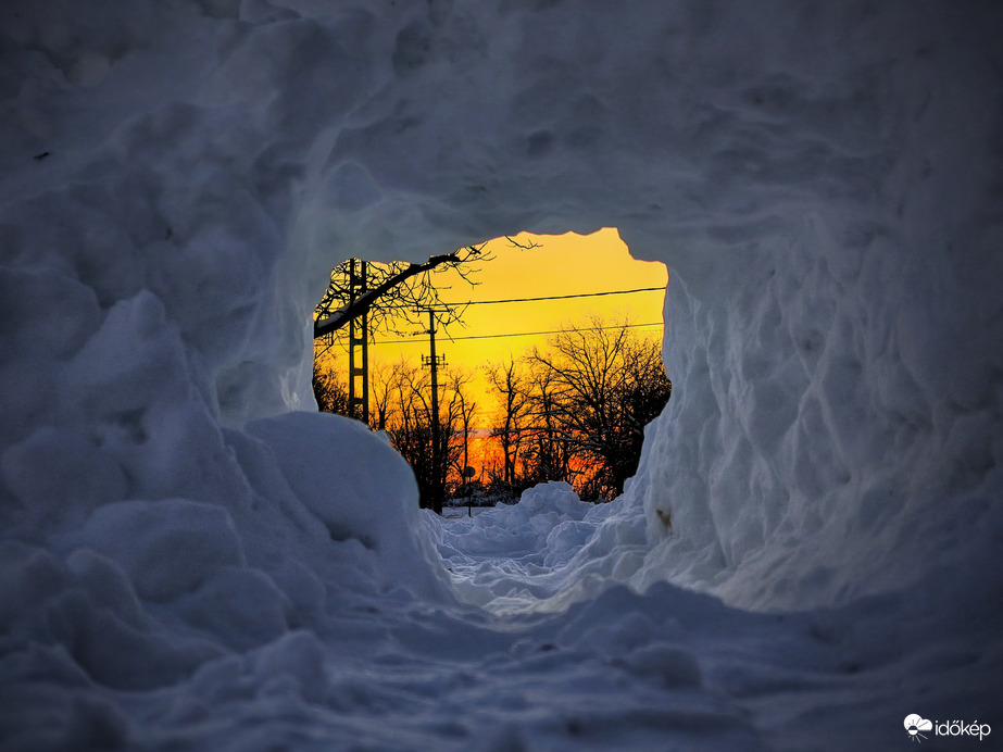 Téli naplemente másképp