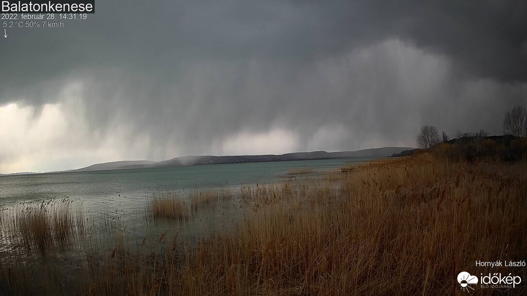 Hózáporok sorozzák a Balatont
