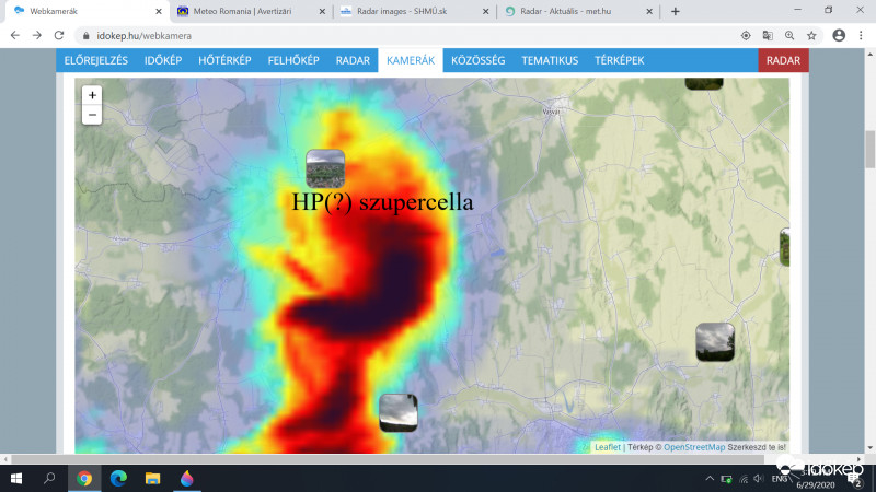 Szupercella-gyanús góc Zalaegerszeg környékén