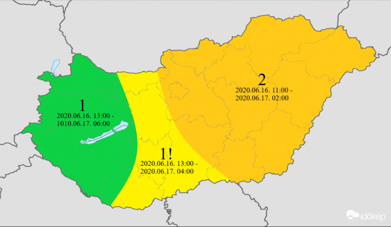 Zivatarok felhőszakadás kíséretében