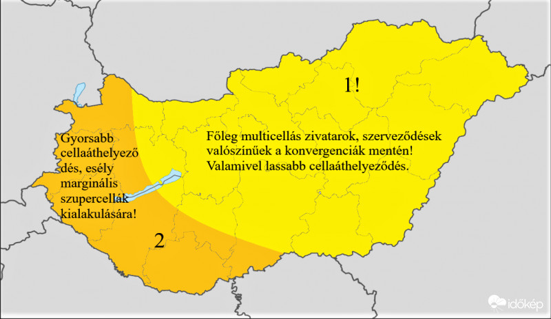 Magassági hidegörvény záporokkal, zivatarokkal