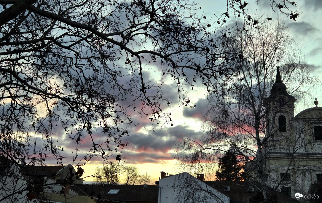 Színes naplemente Békéscsabán