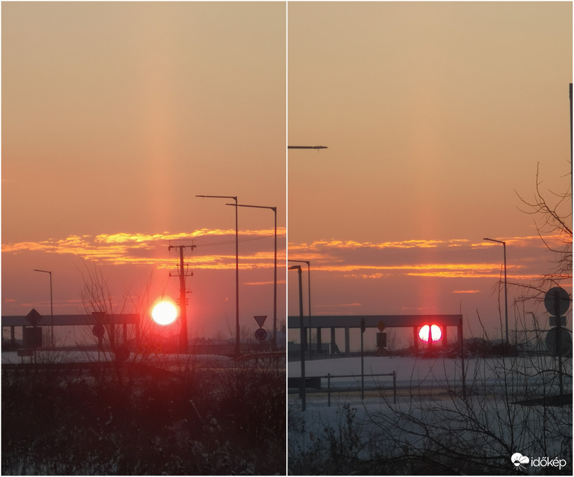 Oszlopos naplemente (Karcag)