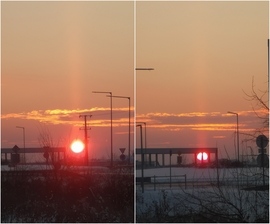 Oszlopos naplemente (Karcag)