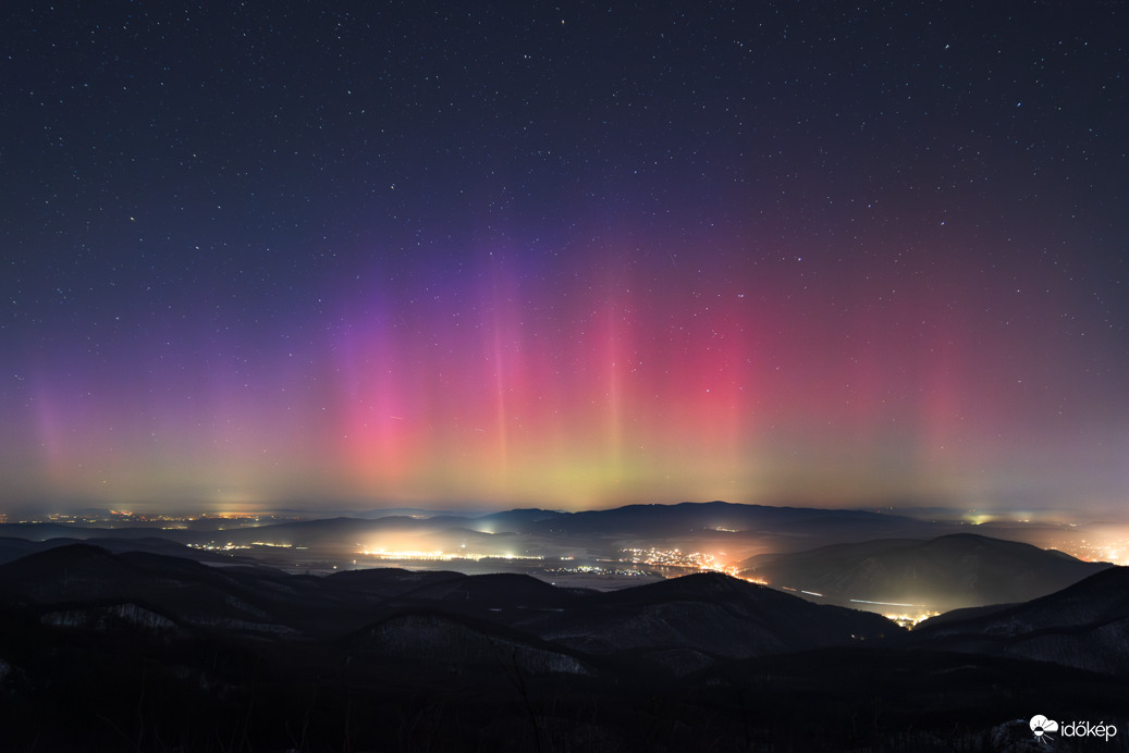 Látványos sarki fény, Dobogókőn fotózva (3)