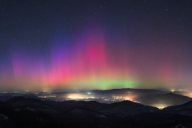 Látványos sarki fény, Dobogókőn fotózva (1)