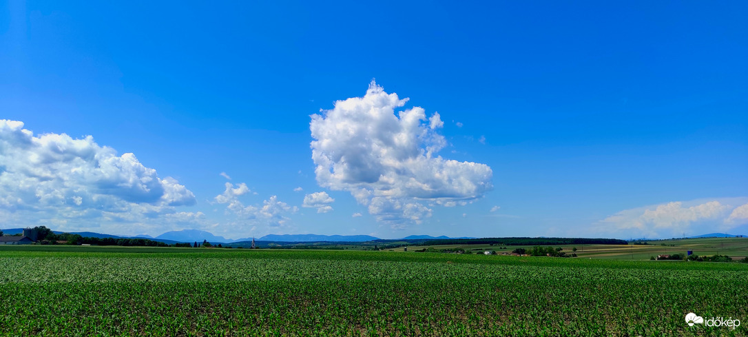 Defektes kép, az Alpok nyúlványával