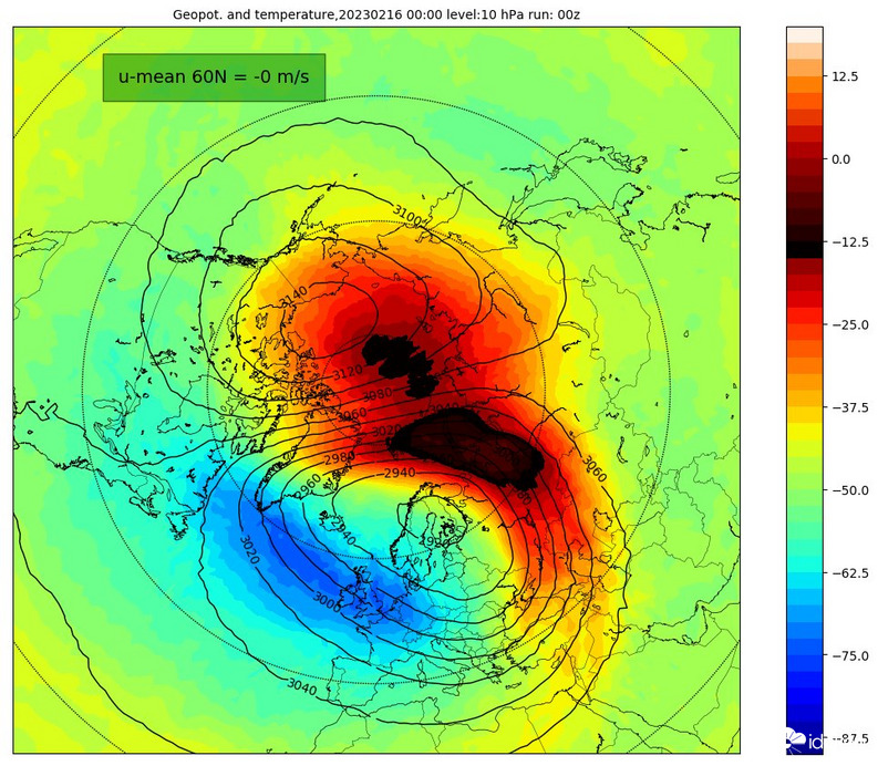 10h hPa szél és geopotenciál 