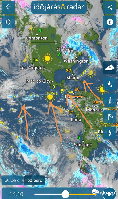 A szub jet és az IPZC kapcsolata már a Csendes-óceánon.. 